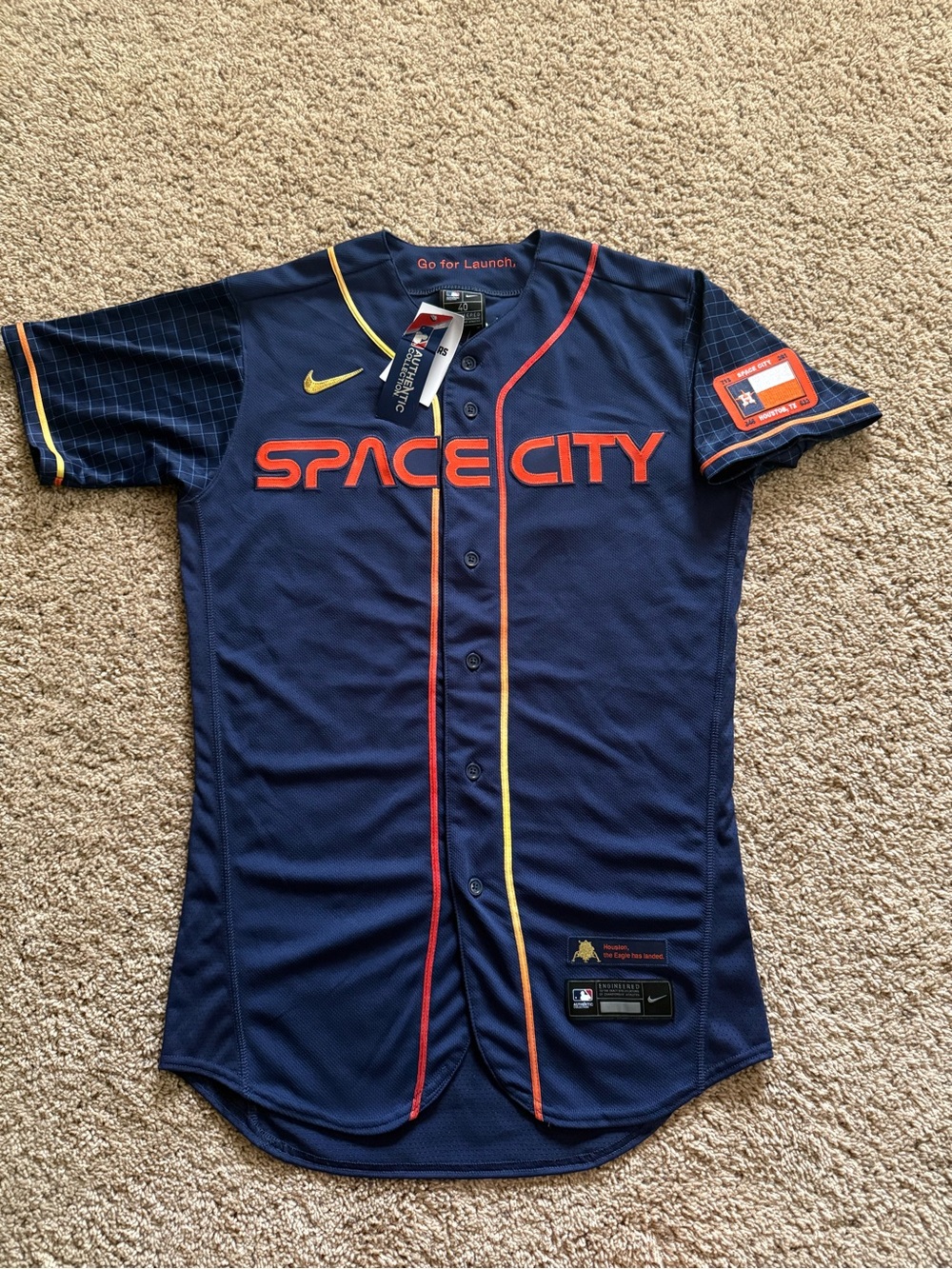 Houston Astros Yordan Alvarez Space City Connect Authentic Jersey Size 40